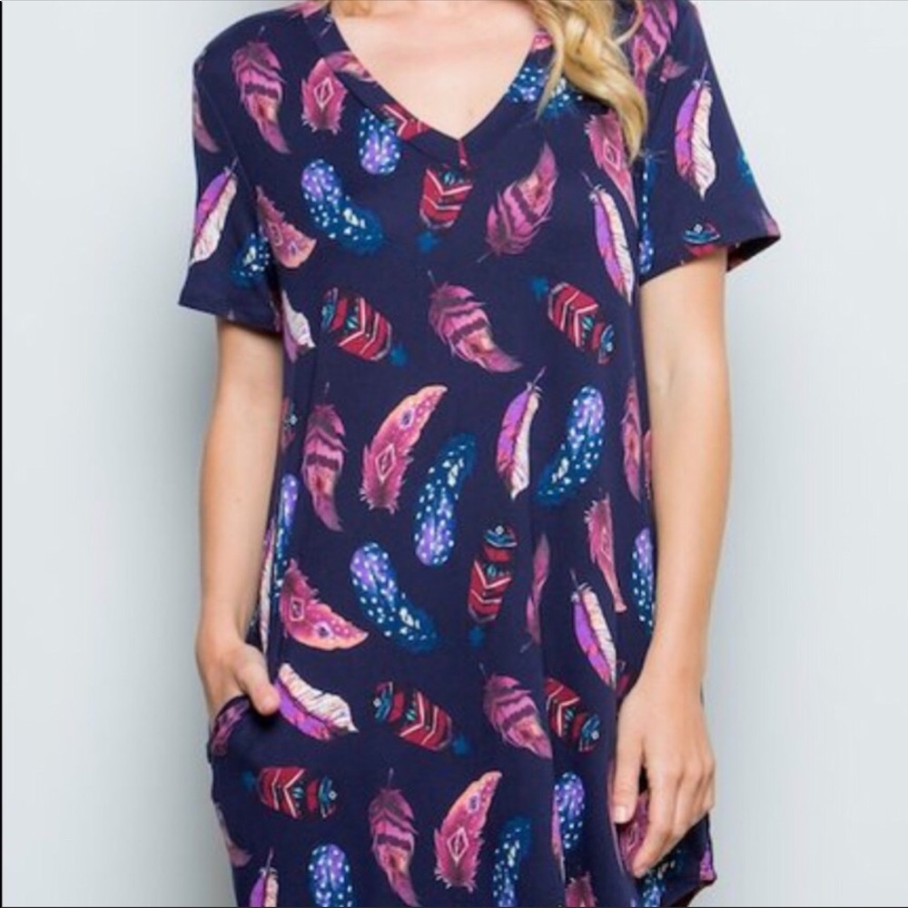 Super Soft Feather Tunic Dress Leggings Material